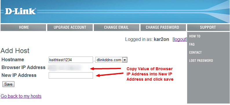 D Link Dynamic DNS Add Host_2 DLINK Dynamic DNS Add Host Instructions (New IP Address)